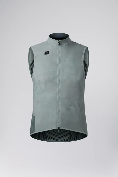 Gilet Coupe-vent Cyclisme PRO' Line – Gris, Taille M, Unisexe, Fabrication Italienne